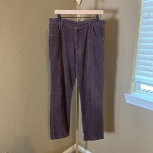 Satori Movement Live Up Corduroy Pants 32 Hemp Organic Cotton Purple Straight